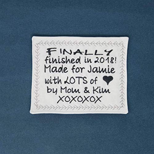 Embroidered Custom Quilt Label Quilt Tag Personalized 1 Custom 4.5x5.5 inch Label, USA