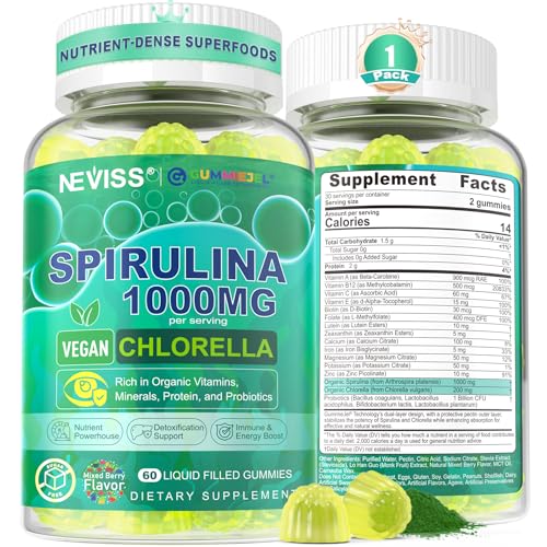 Organic Spirulina & Chlorella Gummies - Probiotic & Super Greens ...