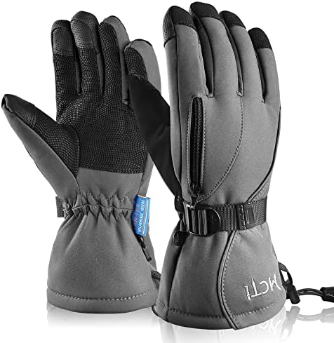 MCTi Waterproof Mens Ski Gloves Winter Warm 3M Thinsulate Snowboard Snowmobile Cold Weather Gloves