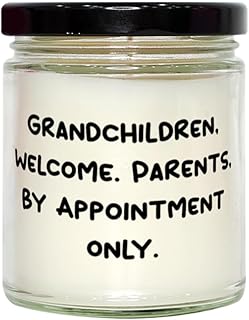 Unique Grandma Gifts, Grandchildren, Welcome. Parents, by Appointment, Grandma Scent Candle from Granddaughter, for Grandmother, Grandma Birthday Gift Ideas, Grandma Birthday Gift Basket, Grandma