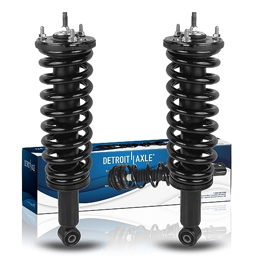 Image of Detroit Axle - 2 Front Struts for 2000-2006 Toyota Tundra Complete Struts with Coil Spring 2001 2002 2003 2004 2005 Replacement Suspension Strut Shock Assembly