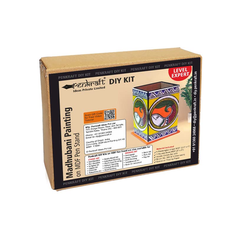 PenkraftMadhubani Painting on Pen Stand DIY Kit