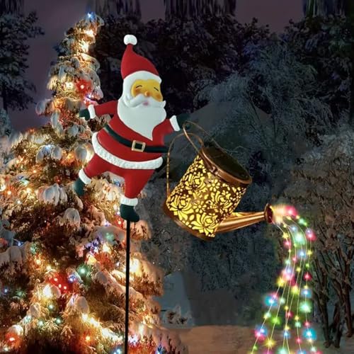 Christmas Santa Solar Kettle Lights Garden Lawn Decorative Lights,...