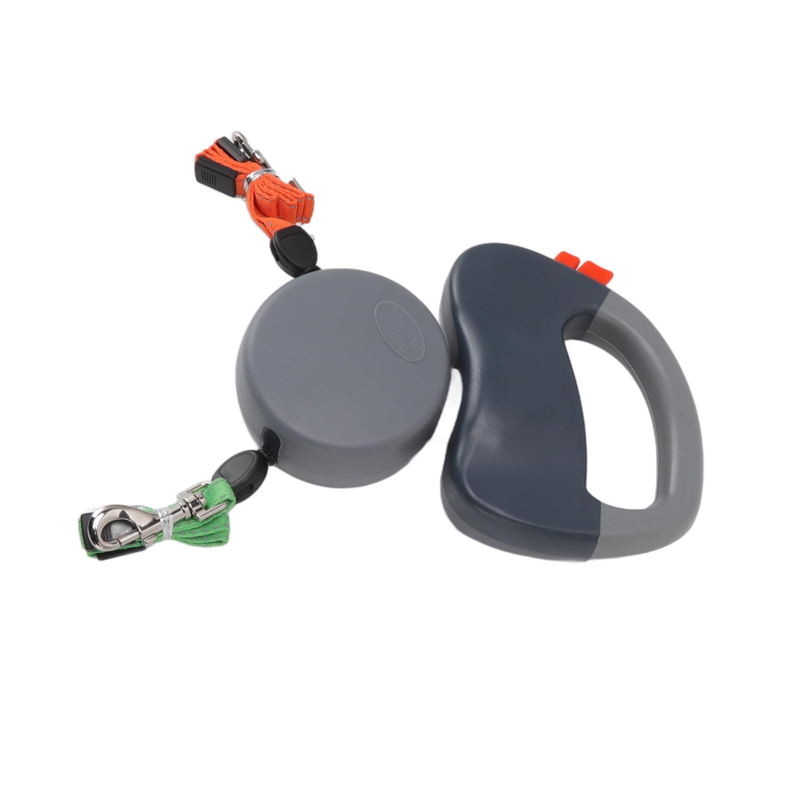 Generic Corde Rétractable pour Chien, Double Laisse, Enroulement Automatique, Laisse de Traction Durable pour Animaux de Compagnie, Marche avec Deux Chiens, 3 Mètres (Grey)