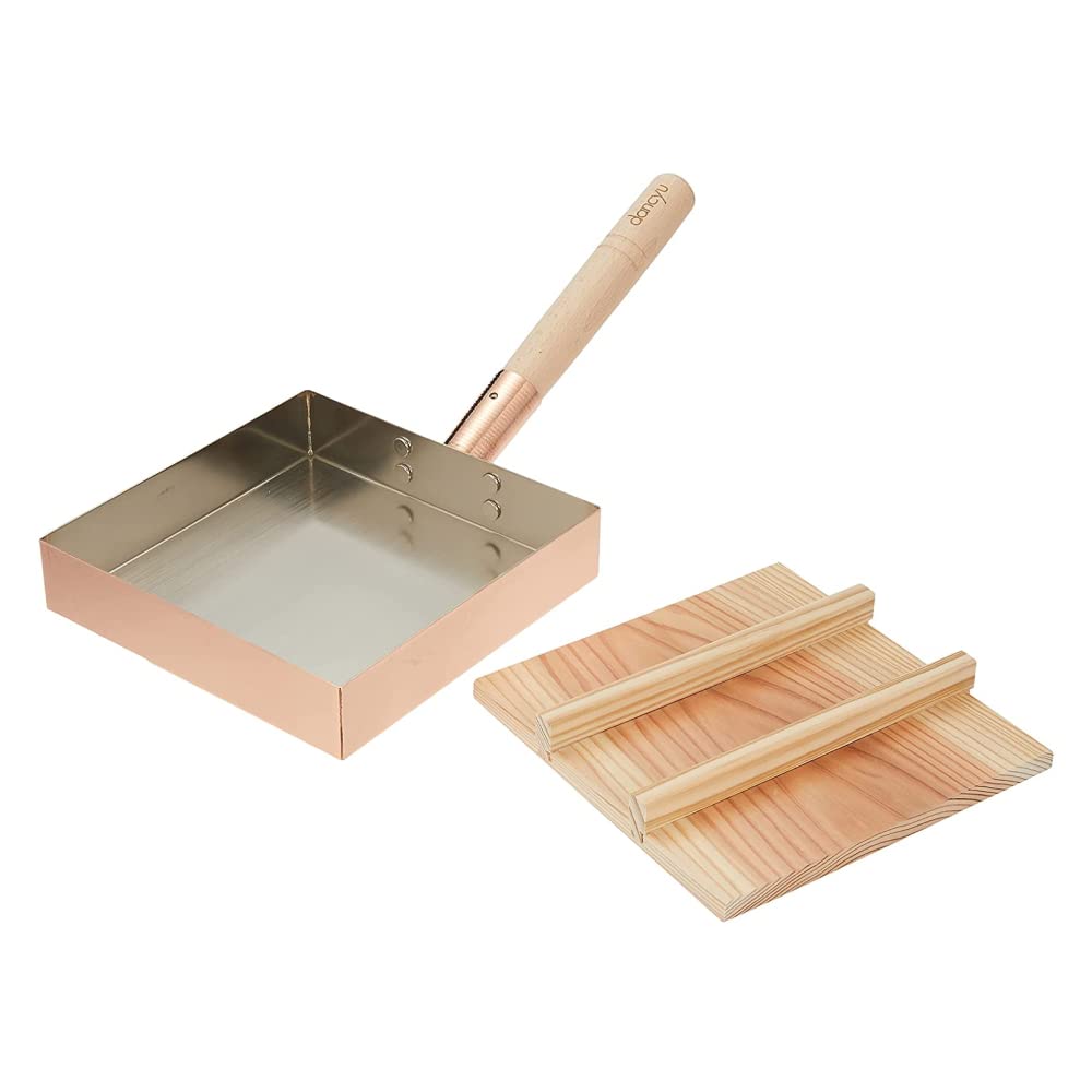 Amazon | 【桜の愛】 純銅製 玉子焼鍋 卵焼き器 木製のふた 関西型