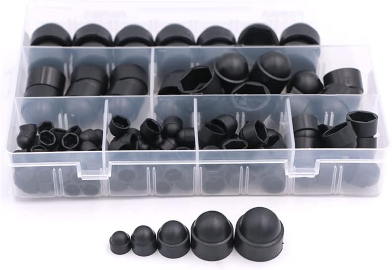 145pcs/setsM4 M5 M6 M8 M10 M12 M14 M16 M18 M20 M22 Bolt Nut Dome Protection Caps Covers Exposed Hexagon Plastic - (Color: 145pcs)