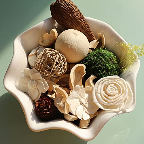 image for Qingbei Rina Potpourri Bags,Jasmine Scented Potpourri Bowl Filler,Whit