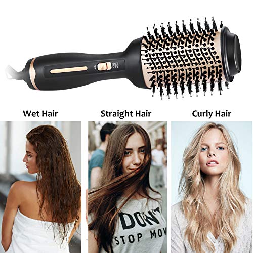 BEAUTIKEN Hair Dryer Brush,Hair Dryer & Volumizer Hot Air Styler Brush,Multifunctional Blow Dryer Brush, Professional Negative Ion Anti-Frizz Hair Dryer Styler Brush - Thumbnail 3