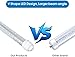 8FT R17D/HO LED Tube Lights, Super Bright V Shaped 270° Angel, 4 Row LEDs 80W 10800lm 6500K Cold White, Clear PC Cover (Replace for F96T12/CW/HO150W) Ballast Bypass Dual-Ended Power AC100-277V 4PACK
