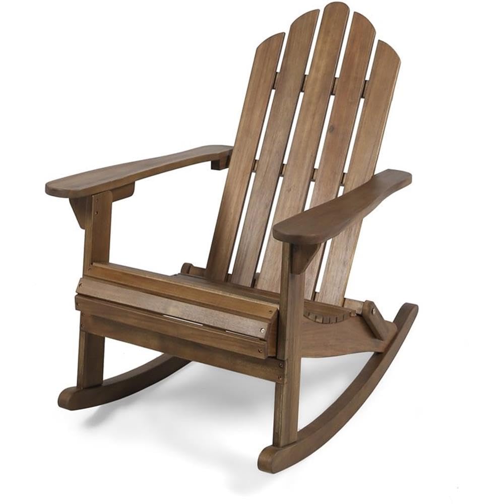 Christopher Knight Home Cara Outdoor Adirondack Acacia Wood Rocking Chair