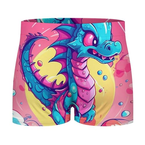 Men's Boxer Briefs Stretch Boxer Briefs for Men Cartoon Dragon Pattern Underwear Boxers Moisture Wicking Trunk3