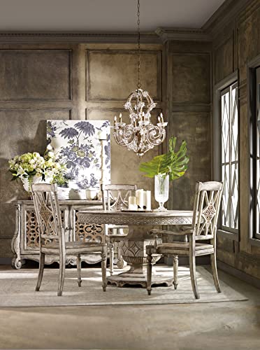 Hooker Furniture Chatelet Round Extendable Dining Table In Vintage White #TOP4
