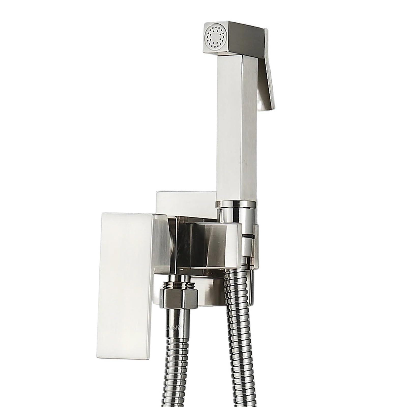 ZYCHSJXA Bidet Toilet Sprayer Faucet Brass Ducha Higienica Hot Cold Water Mixer Tap Faucets(Brushed Nickel)