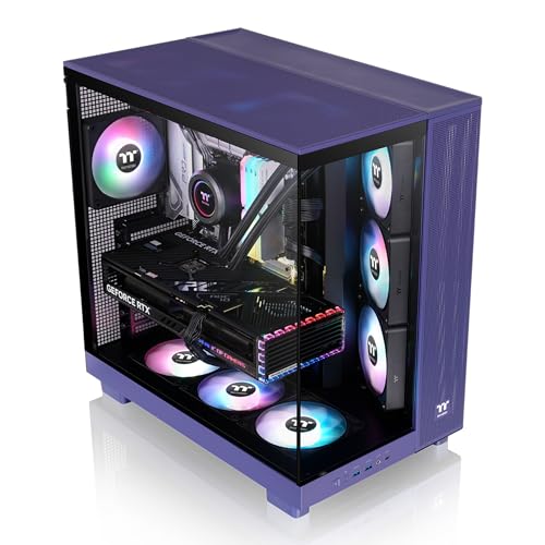 Image of Thermaltake View 380 XL TG ARGB; 4x120mm ARGB Lite Fans Included; 360mm Radiator Support; 420mm GPU Clearance; Hidden Connector Support; Dual Chamber; Future Dusk; CA-11E-00MNWN-00