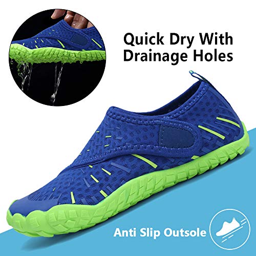 CIOR Boys & Girls Water Shoes Sports Aqua Athletic Sneakers Lightweight Sport Shoes(Toddler/Little Kid/Big Kid) U1ELJSX011-TG.Blue.grn-35 - Thumbnail 3