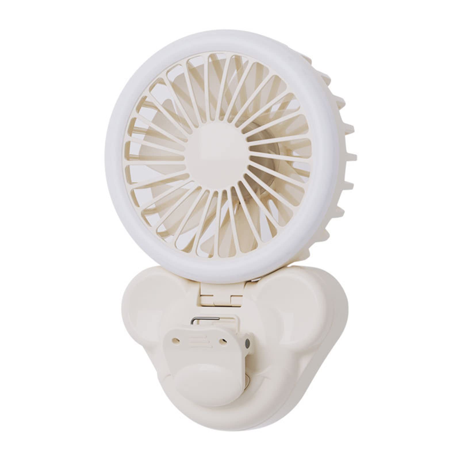 Kalttoy Selfie Light LED Portable USB Fan Photography Fill Light Clip Phone Lamp Foldable Tabletop Handheld Fan Clip White Usb Rechargeable