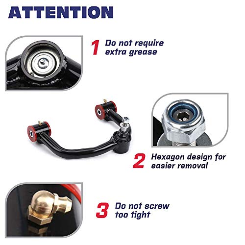 Ksp 2-4Inch Upper Control Arms Compatible With Ford F-150, Suspension Kits Tubular Black Arms Alignment Lift 2 To 4” For 2004-2020 F150, Replacement Factory/Stock Suspension Arms, 2Nd Generation #TOP3