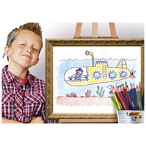 BIC Kids Evolution ECOlutions Buntstifte – Holzfrei, 50 % Recyceltes Material, Bruchsichere Mine, Sechskantform, Leuchtende Farben… – Ansicht 4
