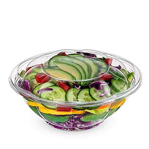 Buy Pactiv 50 Pack Clear Plastic Disposable Salad Containers Set with