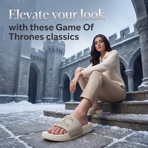 Image of YOHO Sliders for Women | Comfortable and Lightweight Slides | WB Cartoon & Comic Characters: Tom & Jerry, Big Bang Theory, Friends, Games of thrones and Wonder Woman Footwear for Girls