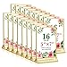 Gold Acrylic Sign Holder 5x7, 16 Pack Wedding Gold Frame Table Number Holders Vertical, Clear Picture Frames Flyer Stands Tables Menu Holder, Double Photo Paper Display Holder for Party, Home, Office