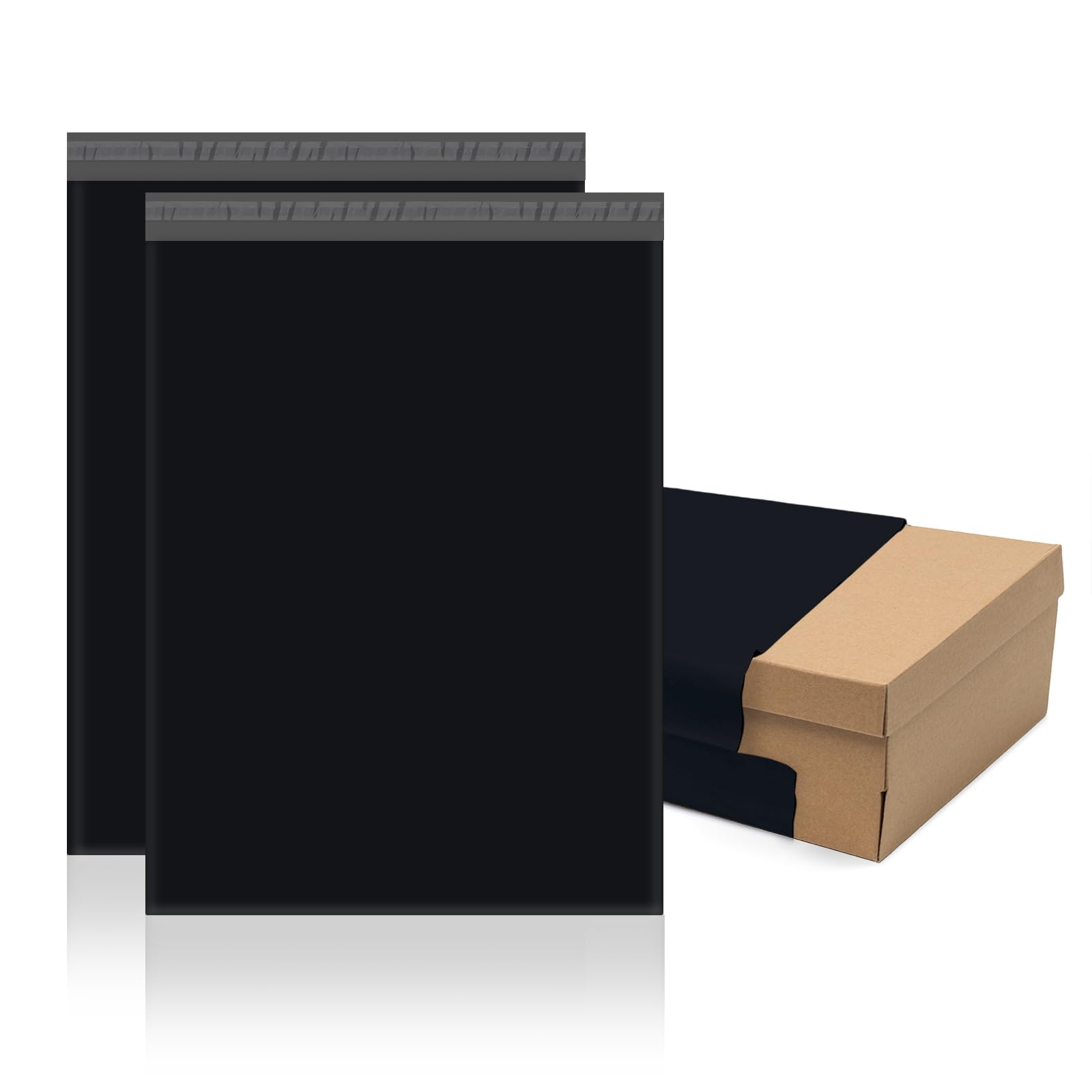 Fuxury Poly Mailers 25 Pcs 17.7 X 22", XL Shipping Bags for Clothing, Strong Adhesive Shipping Mailing Envelopes,Large Self-Sealing Polymailer for Small Business Black #10
