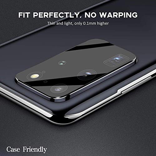 Image of Samsung Galaxy S20+ /S20 Plus Camera Lens Protector [Full Coverage 360 Degree protection Tempered Glass Film Bubble-Free Anti-Scratch Easy Install Ultra-Thin](Black)