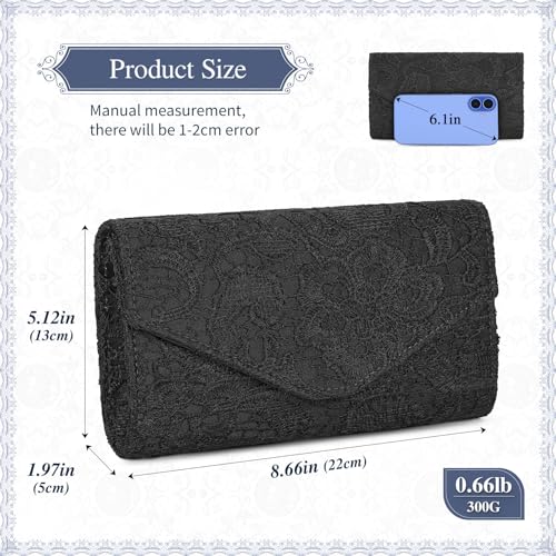 Image of UBORSE Lace Clutch Purses for Women Evening Bag Elegant Envelope Formal Crossbody Shoulder Bag