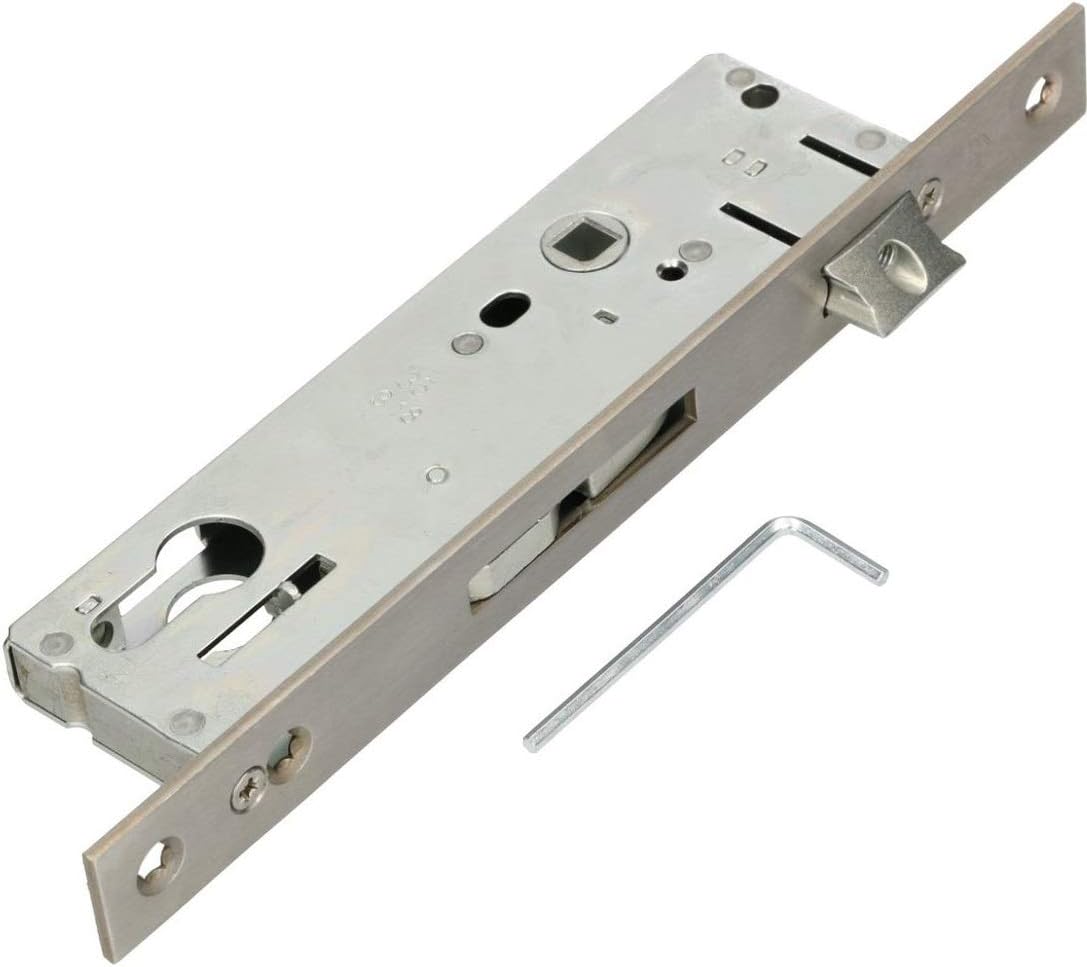 KOTARBAU® Tubular Frame Lock 92 mm Backset 35 mm Stainless Steel Mortice Lock Door Lock Insert for Profile Cylinder Left/Right (35 mm)