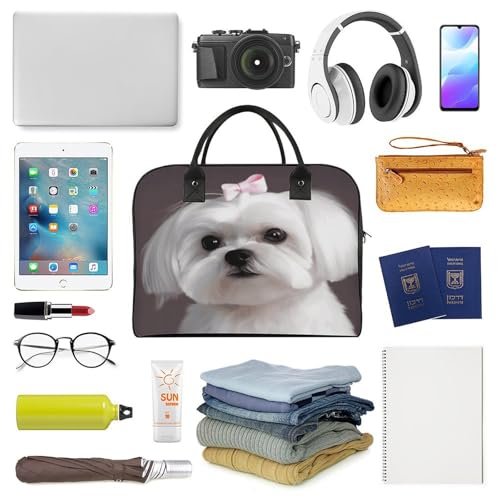 Maletín ligero para laptop con diseño perrito maltés miniatura 5