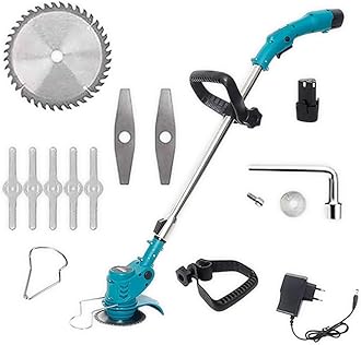 OMADA Cordless 12V Grass Cutter/Trimmer | 180mm Cutting Width | 2-in-1 Mower & Trimmer | Adjustable Height | 3 Different Blades | Lightweight & Portable | Lawns & Gardens | TOP Customer Support