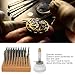 HERCHR Watchmaker Jewelling Punching Kit, Watch Repair Staking Tool Press Set with 50 Punch Pins 10 Stakes
