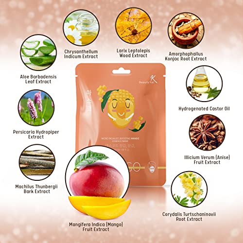 Korean Skincare Face Mask Set: Aloe Vera, Snail Jelly, Royal Jelly, Mango, and Q10 Masks - Deep Hydration, Moisturizing, Anti-Aging, and Wrinkle Care Bundle - Image 7