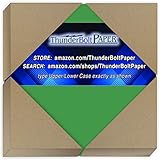 100 Green 65lb Cover|Card Paper - 4" X 4" (4X4 Inches) Small Square Card Size - 65 lb/pound Light Weight Cardstock - Quality Printable Smooth Surface for Bright Colorful Results