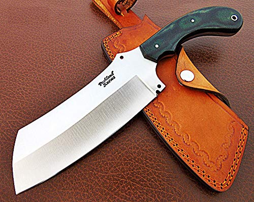 Poshland Cf-338, Handmade Carbon Steel Chopper Knife – Solid Micarta Handle #TOP21