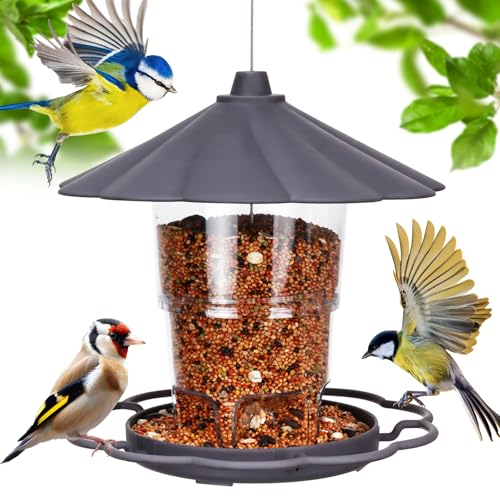 PBWZF Vogelfutterhaus zum Aufhängen, 820ml Faltbarer Vogelfutterspender zum Aufhängen, Vogelfutterstation Vogelhaus zum Aufhängen Wetterfest, Kunststoff Futterhaus für Vögel Geignet für Balkon Garten PBWZF Vogelfutterhaus zum Aufhängen, 820ml Faltbarer Vogelfutterspender zum Aufhängen, Vogelfutterstation Vogelhaus zum Aufhängen Wetterfest, Kunststoff Futterhaus für Vögel Geignet für Balkon Garten