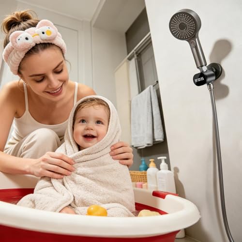 Moniteur de température de douche à affichage numérique LED haute précision - 2