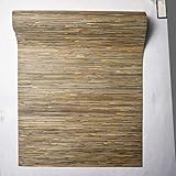 York Wallcoverings NZ0786 Grasscloth Wallpaper by River Grass, Black, Cream, Beige, Khaki, Tan