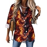 Polyvalentes pour toutes les occasions : ces chemises d'été décontractées à motif flamme rouge pour femme sont idéales pour le bureau, les vacances ou les rendez-vous galants. Le chemisier et les hauts habillés pour femme fonctionnent bien comme hauts habillés décontractés ou d'hiver pour femmes, vous donnant une option tendance mais confortable pour tout événement. Que ce soit avec des chemises western pour femmes ou des chemisiers habillés décontractés, cette pièce s'adapte parfaitement à toutes les tenues