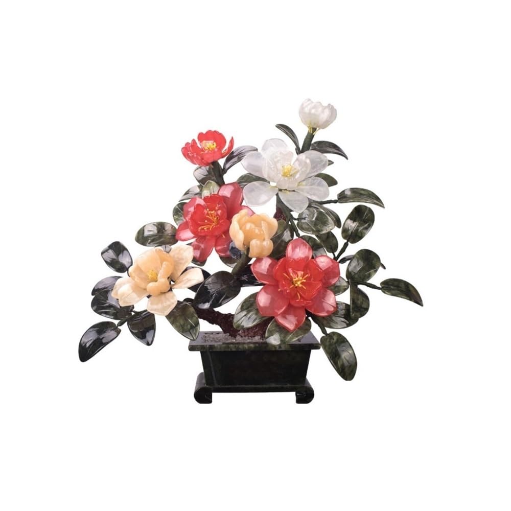 CHENGAIJIAN Artificial Bonsai Tree, Artificial Bonsai Tree Fake Plants Jade Carving Crafts Faux Indoor Plant for Home Office Desk Decor