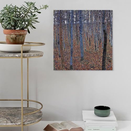 Impression sur toile Beech Grove L Gustav Klimt 40x40 cm