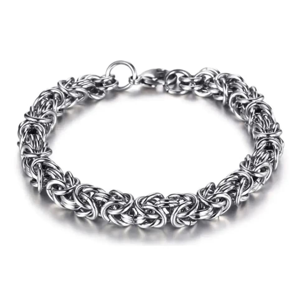 THE MEN THING REINFORCED - 7mm Stainless Steel Bracelet, American Style - Hip Hop Biker Bracelet 8 inch with Lobster Claw Buckle for Men & Boys (B0BFFM4LJF) Amazon Price History, Amazon Price Tracker