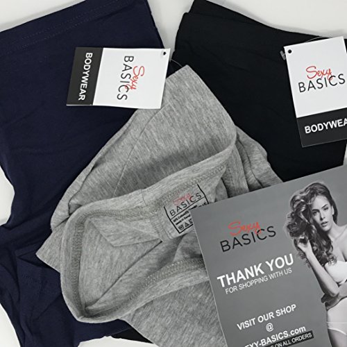 Image of Sexy Basics Women's Cotton Stretch Active Slip Shorts | 3 Pack & 6 Pack Boy Short Boxer Briefs