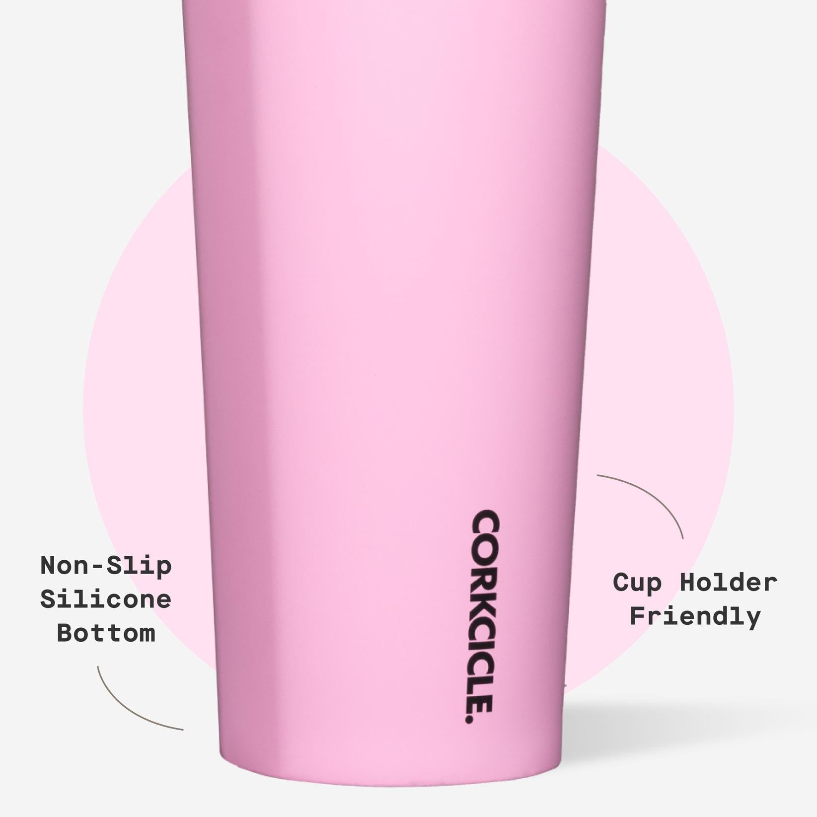 Corkcicle Cold Cup Insulated Tumbler - 24 Oz, Triple-Insulated, Keeps Drinks Cold 12 Hours, Berry Punch Color - View #8