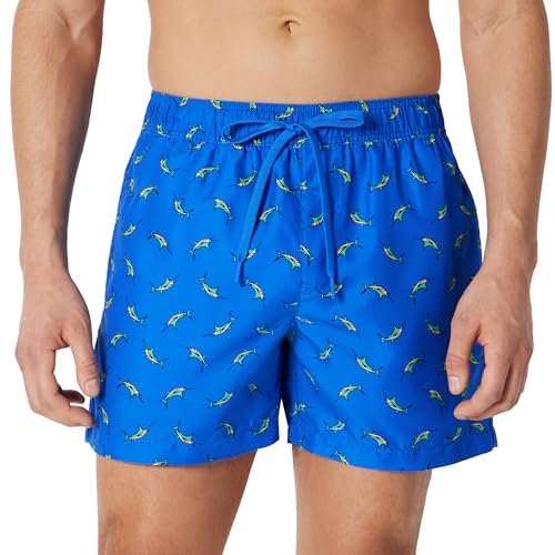 Image of Amazon Essentials Men's Swim Trunks with Mesh Lining, Pockets, Drawstring Closure