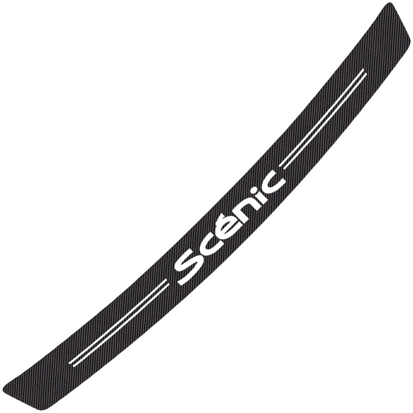 Symilov Car Rear Bumper Protector Strip for Ren-ault Clio Scenic Captur Kadjar Zoe Koleos Trunk Plate Tail Trim Sticker Carbon Fiber Anti-Scratch Anti-Collision Protective Styling Accessories, Scenic