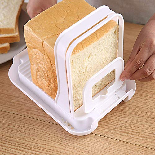 Bread Slicer,Adjustable Toast Slicer Folding Bread Toast Slicer Compact Bagel Loaf Slicer Sandwich Maker Toast Slicing Machine Toast Cutting Guide Cutting Rack - Thumbnail 3