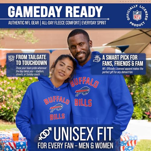 Image of Team Fan Apparel NFL Gameday Hoodie Pullover Sweatshirt for Men and Women | Officially licensed NFL Gameday fleece pullover - kangaroo pocket, ribbed cuffs, drawstring hood, unisex fit