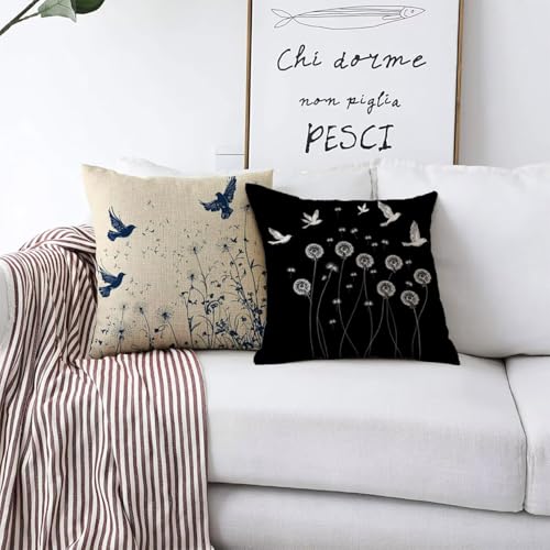 Housses de coussin extérieur imperméable en lin déperlant lot de 2