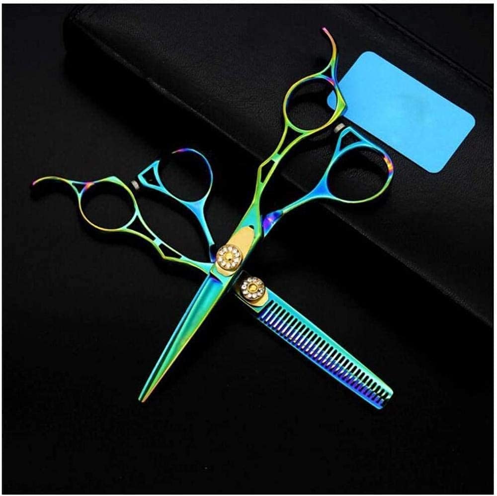 Ciseaux de coiffure ensemble de salon en acier inoxydable 440c ciseaux de coupe